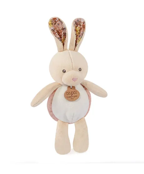 Peluche lapin pop-up - Vert amande et corail
