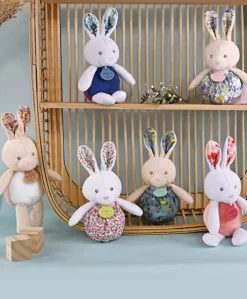 Peluche lapin Pâques pop-up - Rose pale