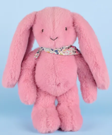 Peluche lapin Rose 35 cm - Lapin Fleurette