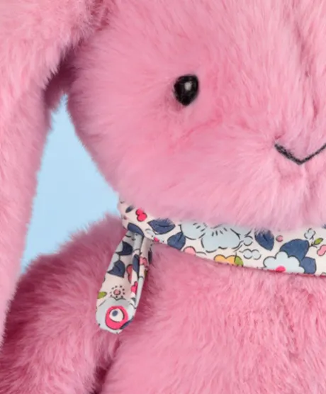 Peluche lapin Rose 35 cm - Lapin Fleurette
