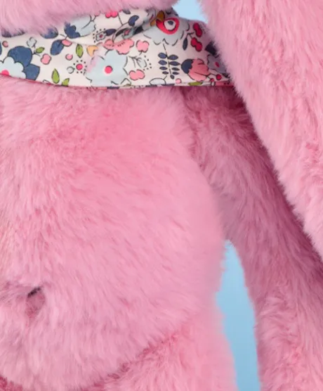 Peluche lapin Rose 35 cm - Lapin Fleurette