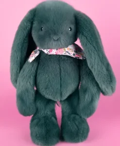 Peluche lapin Vert 35 cm - Lapin Fleurette