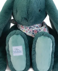 Peluche lapin Vert XXL - Lapin Fleurette 50 cm