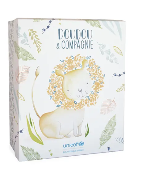 Peluche lion avec Bébé - 25 cm - Unicef