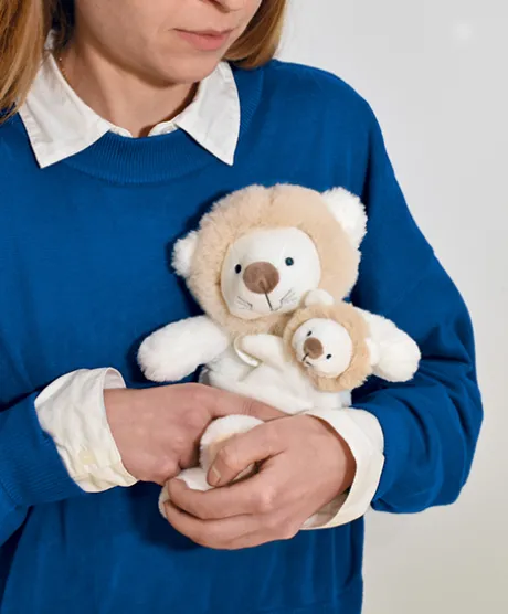 Peluche lion avec Bébé - 25 cm - Unicef