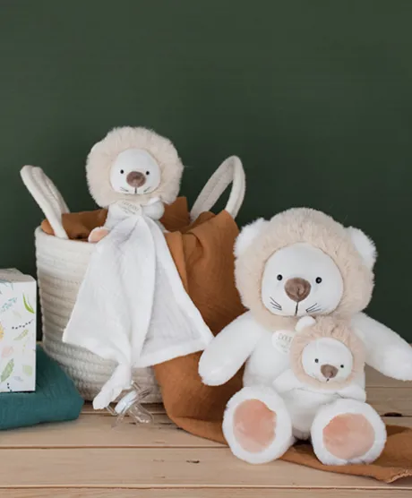 Peluche lion avec Bébé - 25 cm - Unicef