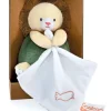 Peluche Lion beige avec doudou mouchoir - 15 cm