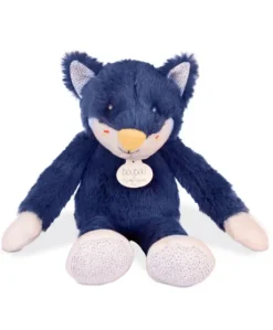 Peluche Loup bleu marine Tiwipi - 30 cm