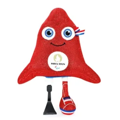 Peluche mascotte Jeux Paralympiques Paris 2024 fabriquée en France - Edition limitée version maille lurex- 29 cm