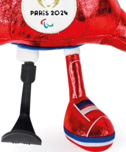 Peluche mascotte Jeux Paralympiques Paris 2024 fabriquée en France - Edition limitée version métallisée - 29 cm