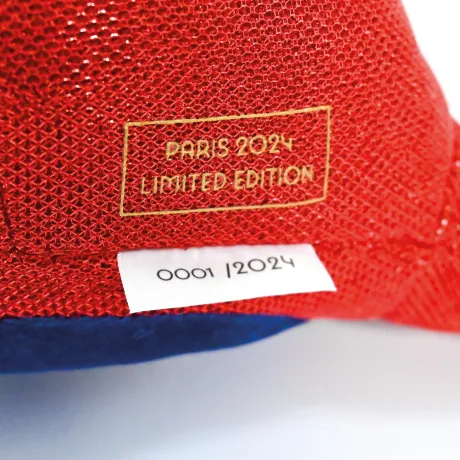Peluche mascotte Jeux Paralympiques Paris 2024 fabriquée en France - Edition limitée version maille lurex- 29 cm
