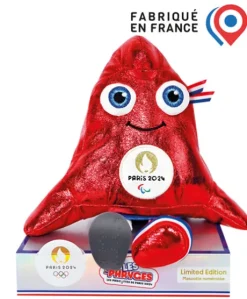 Peluche mascotte Jeux Paralympiques Paris 2024 fabriquée en France - Edition limitée version métallisée - 29 cm