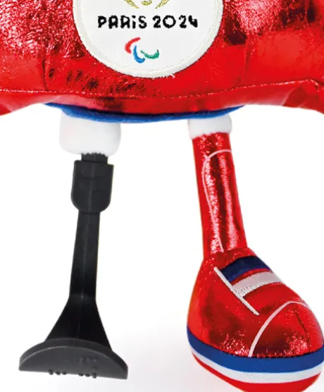 Peluche mascotte Jeux Paralympiques Paris 2024 fabriquée en France - Edition limitée version métallisée - 29 cm