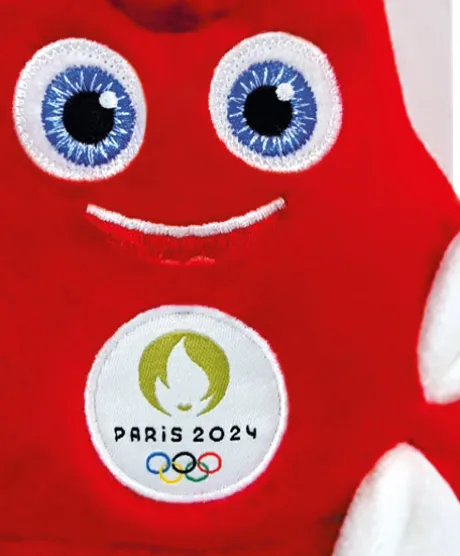 Peluche mascotte JO 2024 avec Doudou - 22 cm