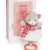 Peluche musicale Chat gris et corail- 20 cm