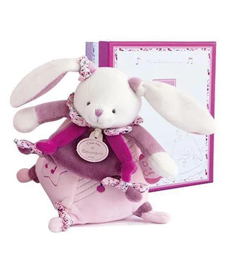 Peluche musicale lapin Cerise - 17 cm