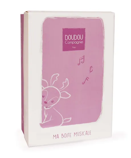 Peluche musicale renne beige - 20 cm