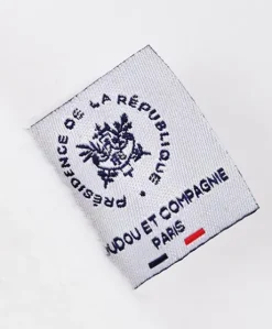 Peluche ours blanc fabriqué en France - L'Ours Élysée - 30 cm