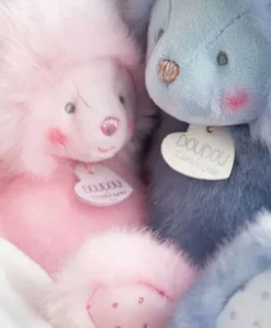 Peluche Ours Rose avec Mouchoir - Trop Mimi