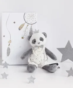 Peluche Panda gris Attrape-rêves - 20 cm