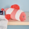 Peluche poisson clown mignon avec doudou - corail - 16 cm