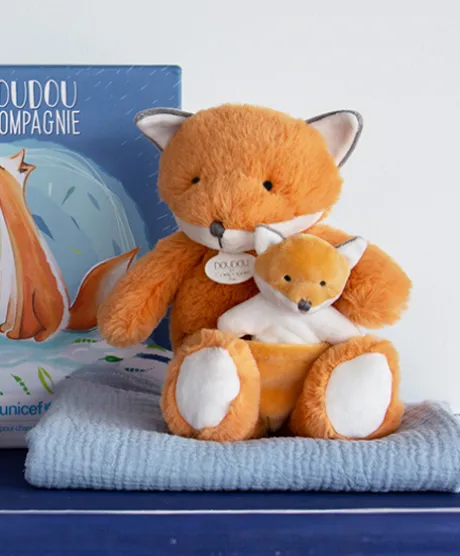 Peluche renard avec Bébé - 25 cm - Unicef