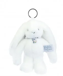 Porte clé en peluche Lapin Blanc- 18 cm - Lapin Fleurette