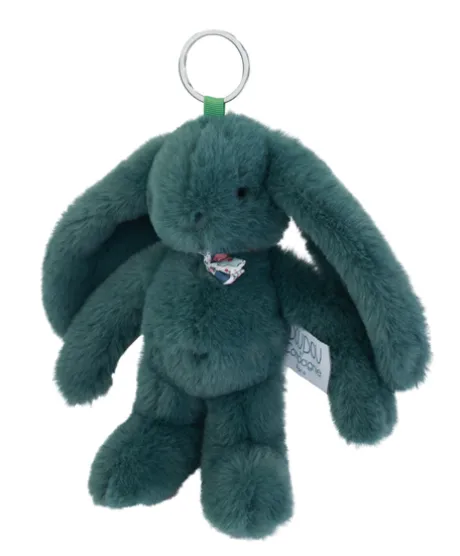 Porte clé en peluche Lapin Vert - 18 cm - Lapin Fleurette