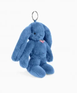Porte clé en peluche Lapin Bleu- 18 cm - Lapin Fleurette