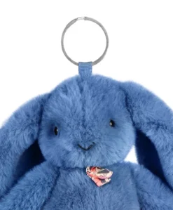 Porte clé en peluche Lapin Bleu- 18 cm - Lapin Fleurette