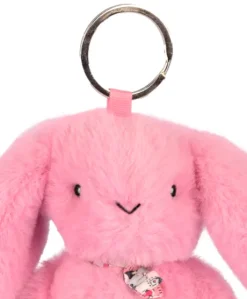 Porte clé en peluche Lapin Rose - 18 cm - Lapin Fleurette