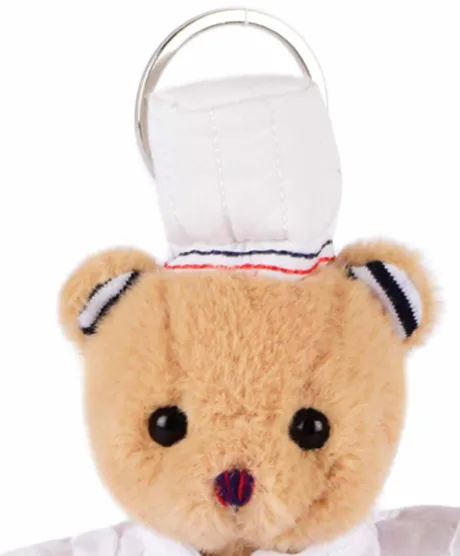 Porte clé Ours cuistot chef - 15 cm