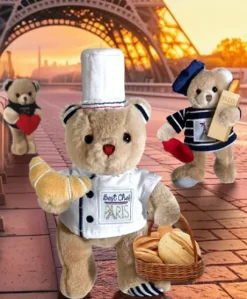 Porte clé Ours cuistot chef - 15 cm