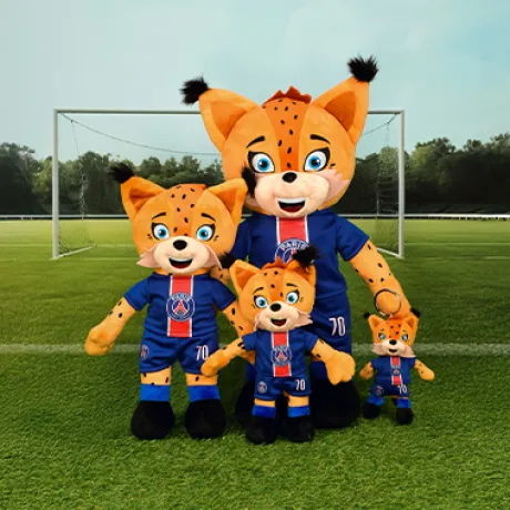 Porte clé PSG - Mascotte Germain Le Lynx -15 cm
