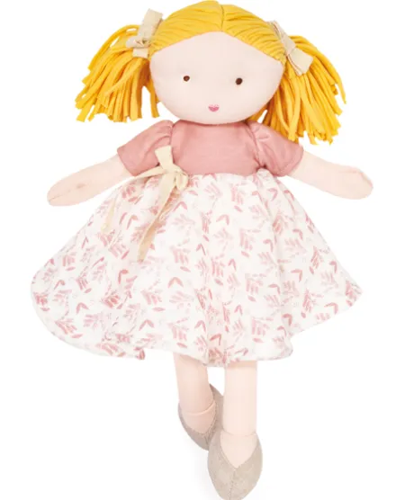 Poupée de chiffon en coton BIO - Camélia - 30 cm