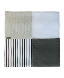 Tapis de jeu Bébé - Gris / blanc - 100 X 100 cm