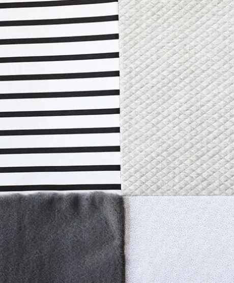 Tapis de jeu Bébé - Gris / blanc - 100 X 100 cm