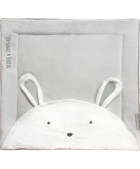 Tapis de Parc Lapin - gris perle - 100 x 100 cm