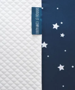 Tapis d'éveil Bébé - Bleu marine/ Blanc - 100 X 100 cm