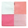 Tapis d'éveil Bébé - Corail / Blanc - 100 X 100 cm