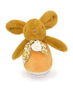 Veilleuse bebe musicale Culbuto jaune - 16 cm