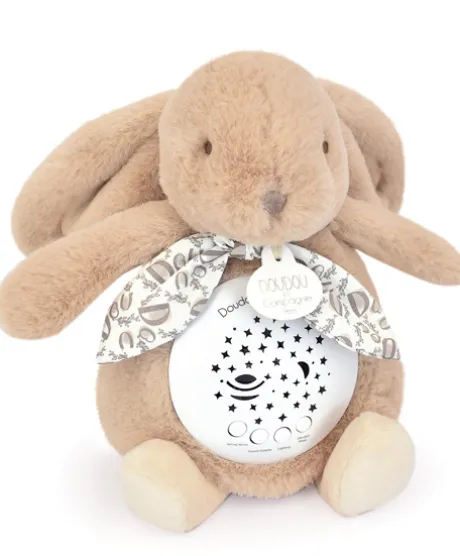 Veilleuse Lapin Musicale Projection mur et chansons Douces - Beige