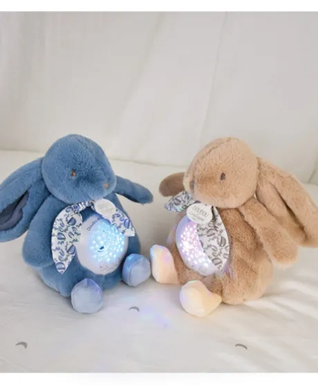 Veilleuse Lapin Musicale Projection mur avec chansons Douces - Bleu