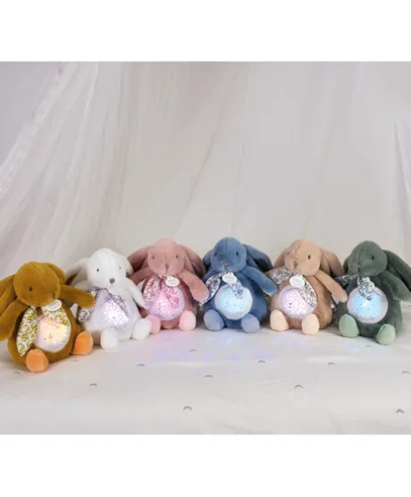 Veilleuse Lapin Musicale Projection mur avec chansons Douces - Blanc